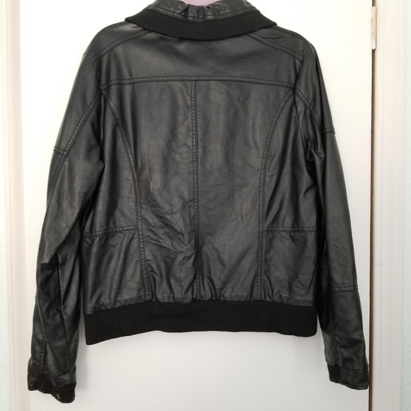 Womens Faux Leather Jacket - Picture 2 of 5